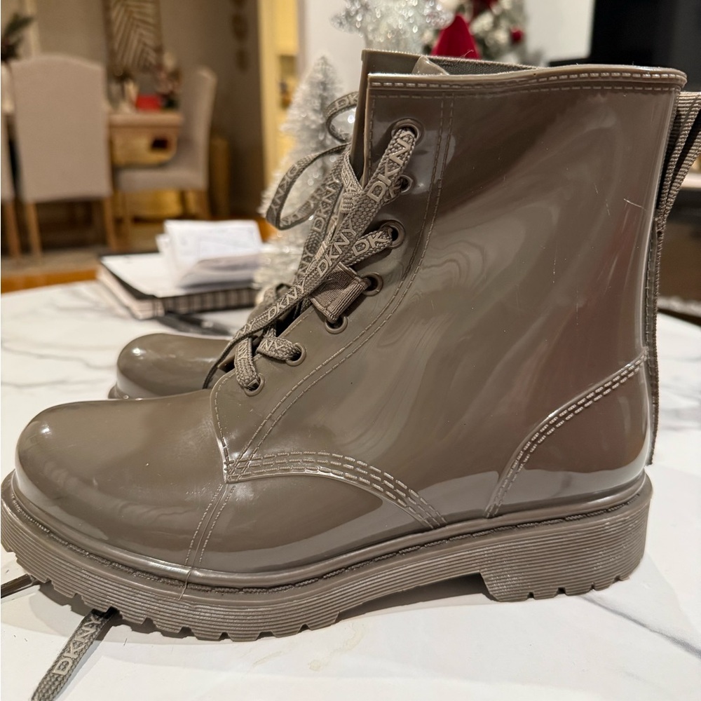 DKNY Women's Taupe Combat Boots